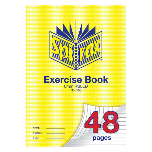 Spirax 70 gsm 8mm Ruled No.100 Exercise Book