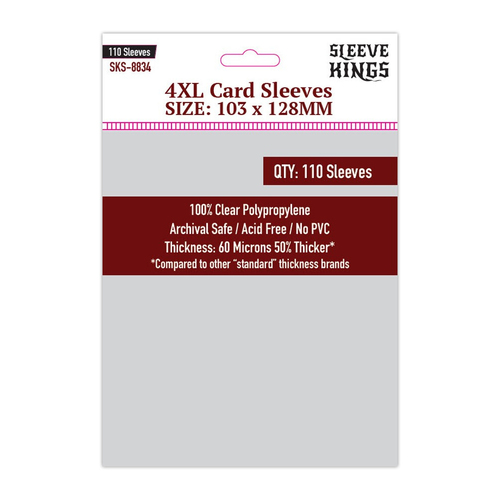 110pc Sleeve Kings 103x128mm/4XL Board Game Card Sleeves