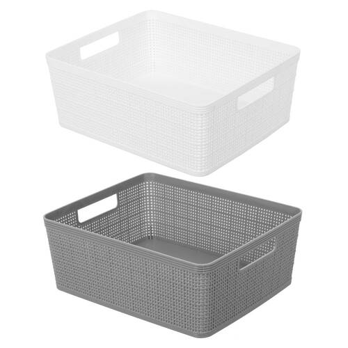 2PK Boxsweden 35.5x29cm Ivy Weave Basket Large - Assorted