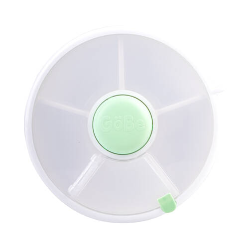 GoBe Original Round Snack Spinner Food Storage Container 16.5cm Green 3y+