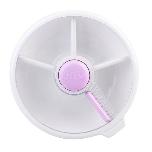 GoBe Large Round Snack Spinner Food Storage Container 21cm Purple 3y+