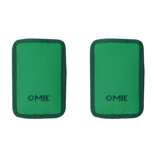 2PK Omie Omiechill Freezable Food Pouch Ice Pack 15cmx9.9cmx2.5cm Green