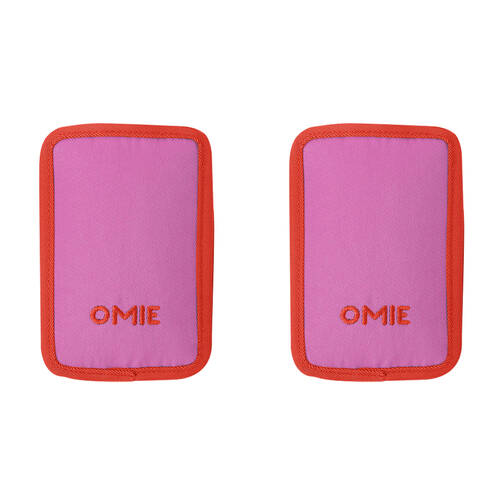 2PK Omie Omiechill Freezable Food Cooler Pouch Ice Pack 15cmx9.9cmx2.5cm Pink