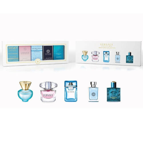 5pc Versace 5ml Men/Women EDT/EDP Mini Perfume Set