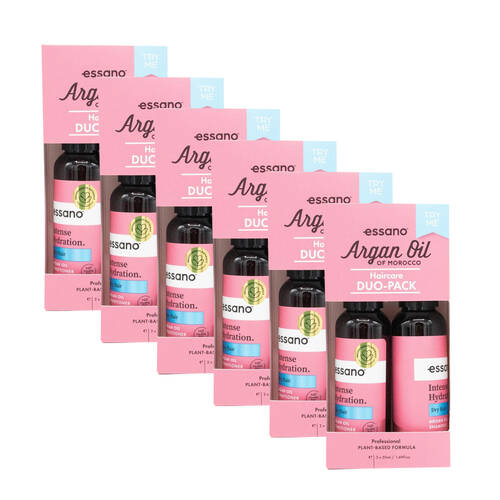 6PK Essano Argan Oil Of Morocco 50ml Shampoo & Conditioner Duo Pack Dry Hair