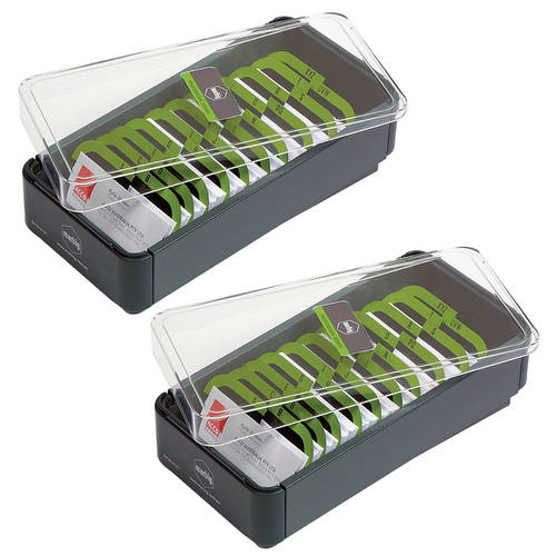2x Marbig Business Card Filing Box