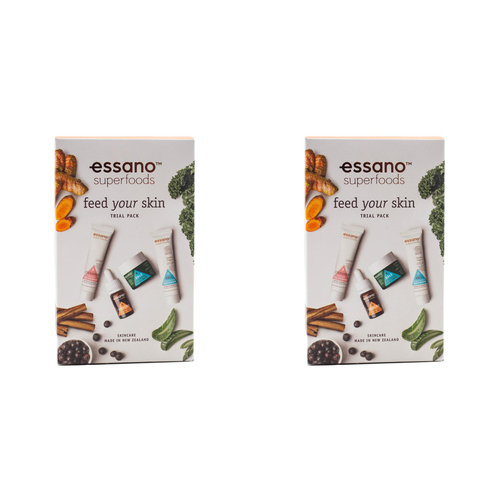 2x 4pc Essano Superfoods Feed Your Skin Women Facial Care Trial Pack