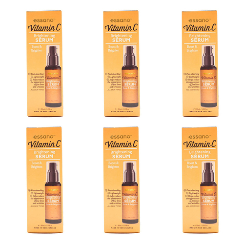 6PK Essano 30ml Brightening Serum Vitamin C Boost & Brighten