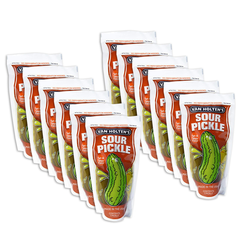 12PK Van Holten's Jumbo Size Sour Pickle Cucumber 140g