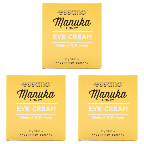 3PK Essano Eye Cream Hydrate & Refresh Manuka Honey 15g