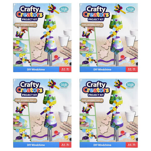 4PK Boyle Crafty Creators DIY Windchime Project Kit Kids Craft 10y+