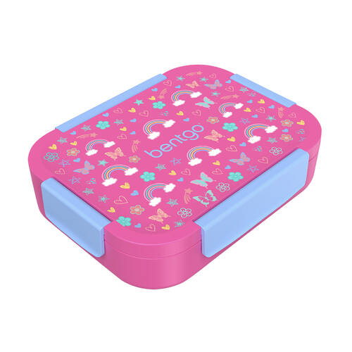 Bentgo Kids Snap & Go Printed Lunch Box 23.1x17.8x5.3cm Rainbows Butterflies