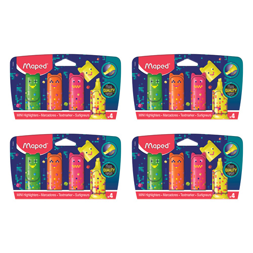 16pc Maped Pixel Party Fun Animal Inspired Highlighters