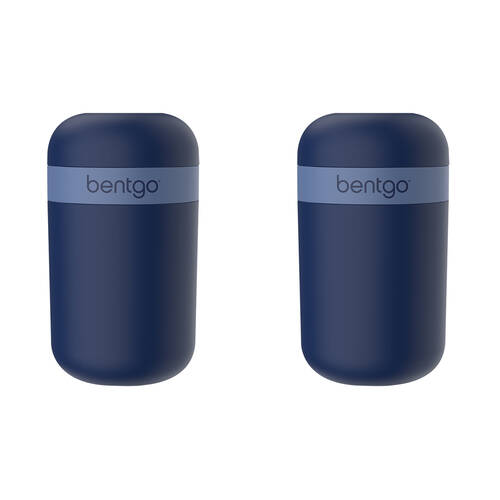 2PK Bentgo Dual-Sealing Lightweight Snack Cup Food Container 590ml Navy