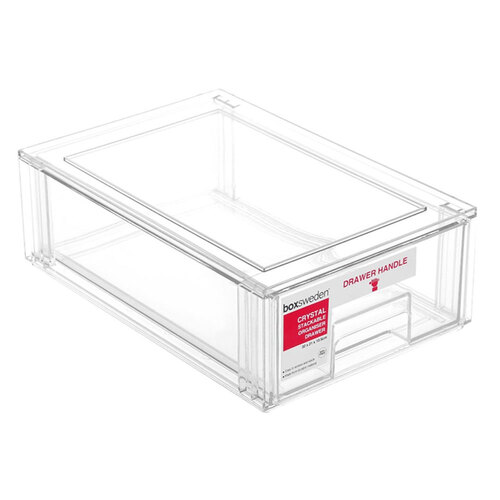 Boxsweden Crystal Stackable Organiser Drawer 32 x 21 x 10.5cm