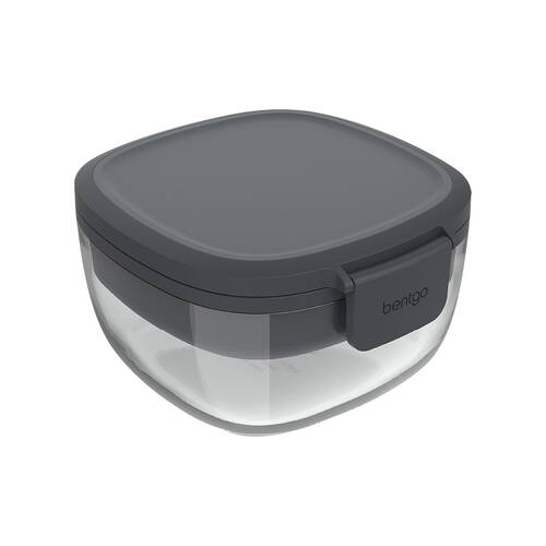 Bentgo All-In-One 1.8L Glass Salad Container 19.3x17.8x10.1cm Dark Grey