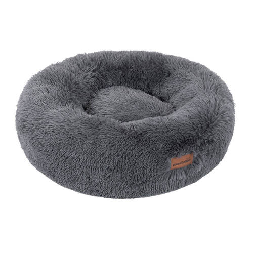 Paws & Claws 50cm x 50cm Small Calming Plush Bed - Grey