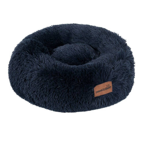 Paws & Claws 50cm x 50cm Small Calming Plush Bed - Navy