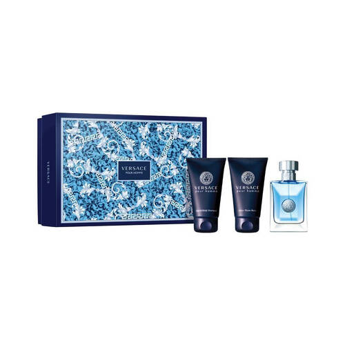 3pc Versace Pour Homme Perfume/Hair & Body Shampoo & After Shave Balm