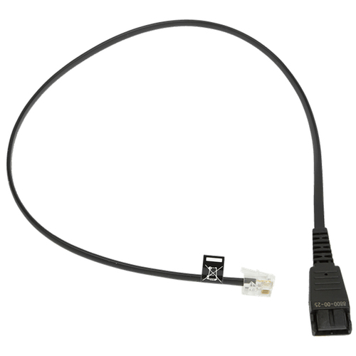 Jabra QD To RJ9 Straight Bottom Cord For Link 180 0.5m