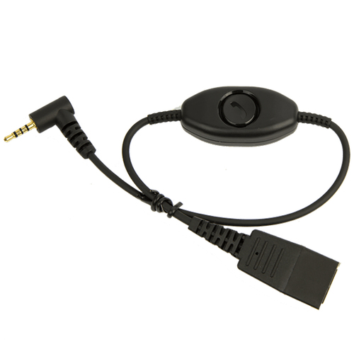 Jabra QD To 2.5mm Straight Cord w/ Push To Talk 0.5m
