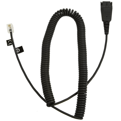 Jabra QD To RJ9 Modular Coiled Cord 2m
