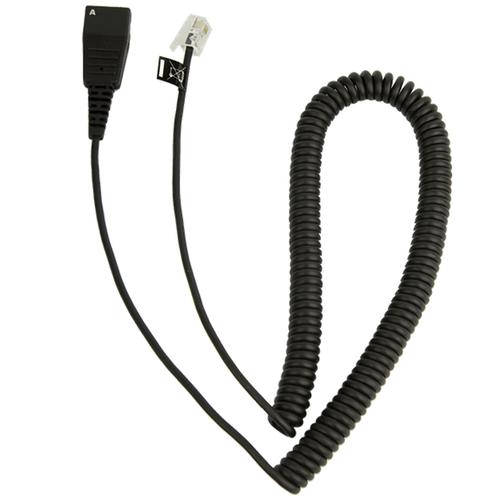 Jabra QD To RJ9 Coiled Cord For Cisco Phone 2m