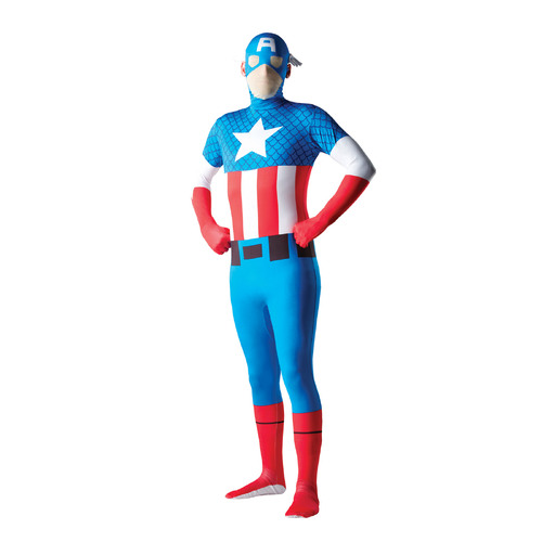 Marvel Captain America 2Nd Skin Suit Mens Dress Up Costume - Size M