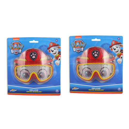 2PK Swimways Paw Patrol Marshall Deluxe Kids Pool Swimming Goggles 3y+