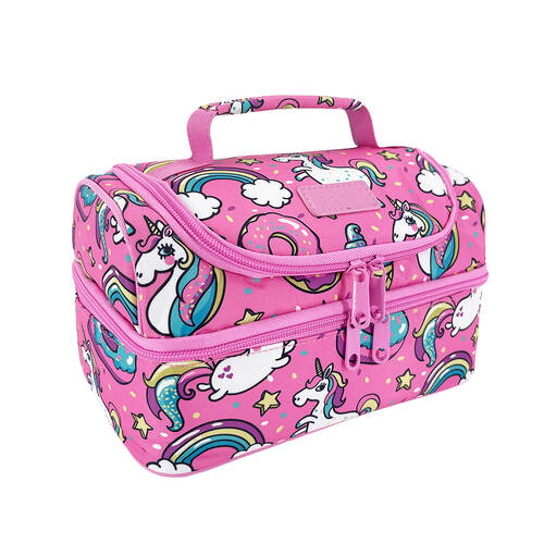 Sachi Style 235 Insulated Double Decker Lunch Bag 25.5x17x14cm Unicorns