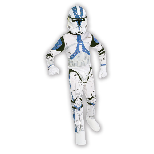 Star Wars Clone Trooper Suit Child Boys Dress Up Costume - Size S