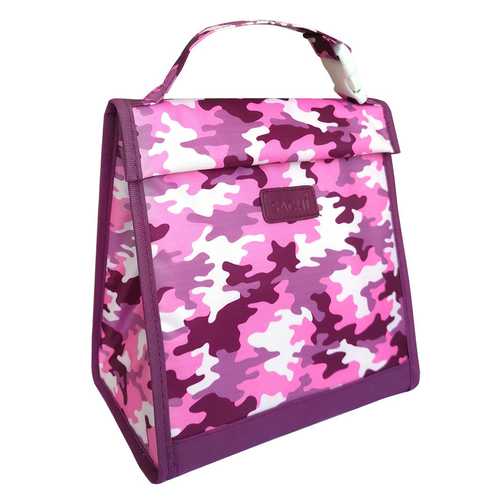 Sachi Junior 24cm Insulated Lunch Pouch w/ Carry Handle - Camo Pink