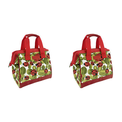 2PK Sachi Style 34 Insulated Leak-Proof Lunch Carry Bag 24x17x22cm Lady Bug