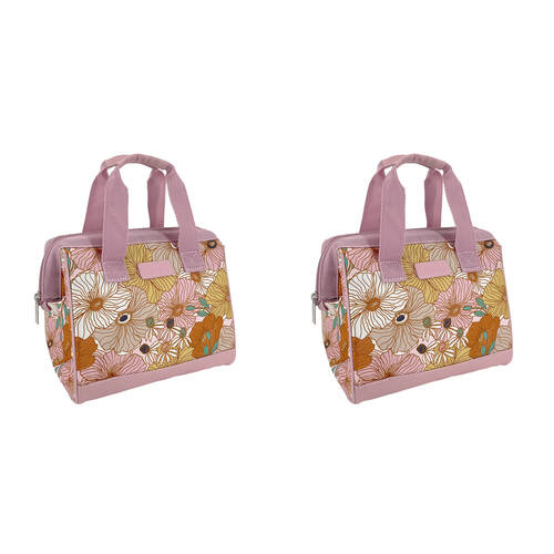 2PK Sachi Style 34 Insulated Leak-Proof Lunch Bag 24x17x22cm Retro Floral