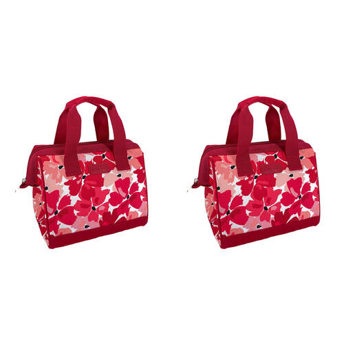 2PK Sachi Style 34 Insulated Leak-Proof Lunch Bag 24x17x22cm Red Poppies