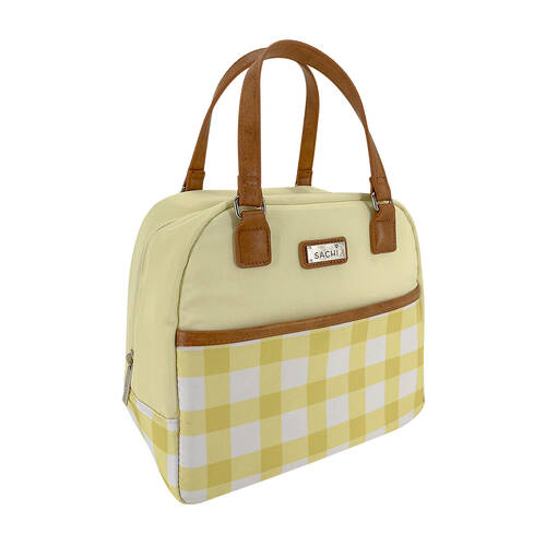 Sachi Style 237 Insulated Patterned Cali Lunch Bag 24.5x14.5x22.5cm Daffodil
