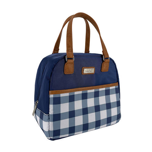 Sachi Style 237 Insulated Patterned Cali Lunch Bag 24.5x14.5x22.5cm Indigo