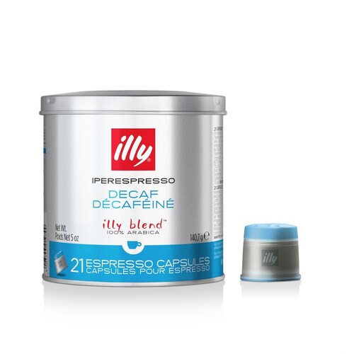 21pc Illy Decaf iperEspresso Coffee Capsules 140g