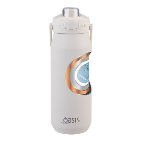 Oasis Ceramic Stainless Steel Insulated Capri Drink Bottle 750ml Alabaster