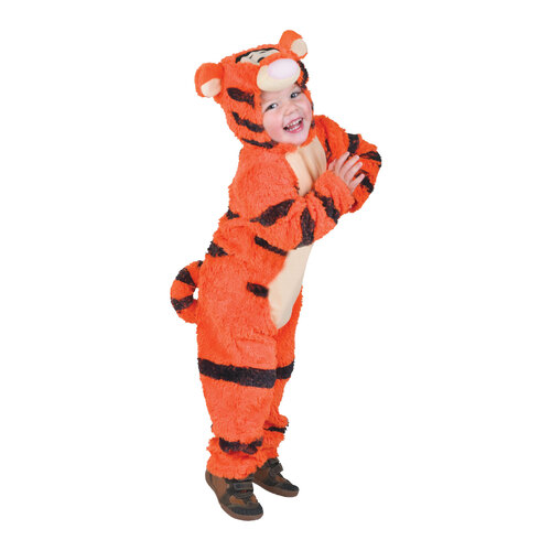 Disney Tigger Furry Jumpsuit Costume w/ Headpiece - Size Toddler