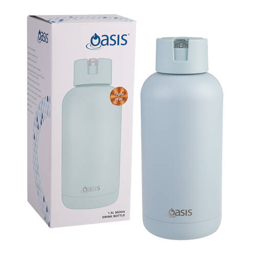 Oasis Ceramic Lined Stainless Steel Insulated Moda Drink Bottle 1.5L Sea Mist