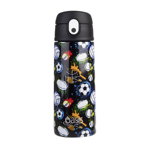 Oasis Stainless Steel Insulated Kids Drink Bottle w/Straw 550ml Sports