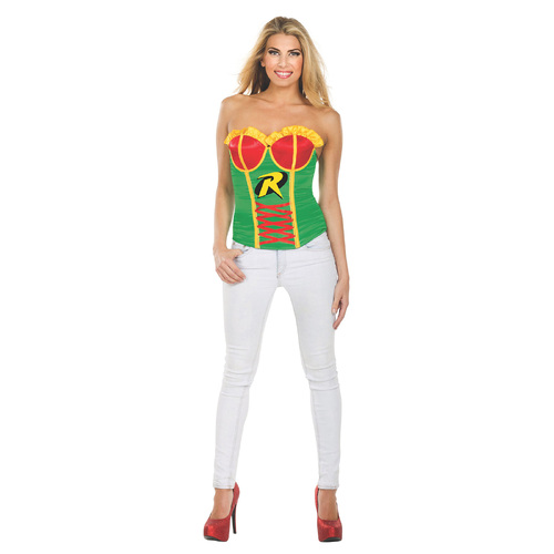 Dc Comics Robin Corset Womens Dress Up Costume - Size L