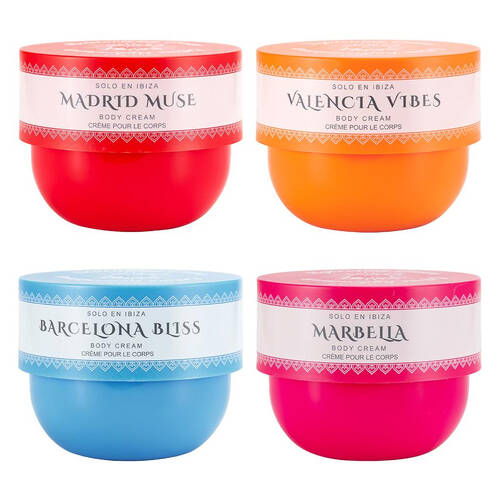 4PK Solo En Ibiza Nourish & Hydrate Moisturising Body Cream 236ml Assorted