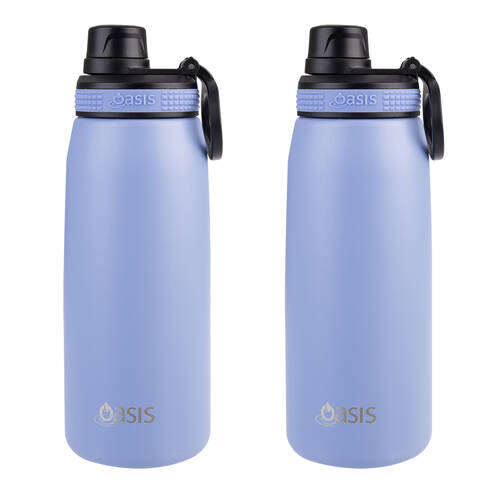 2PK Oasis Stainless Steel Insulated Sports Bottle w/ Screw Cap 780ml Lilac