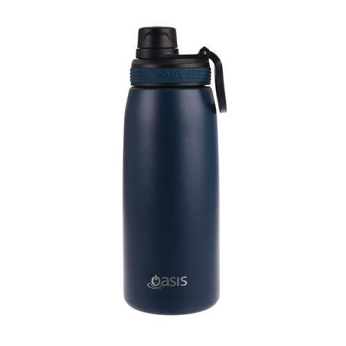 Oasis Stainless Steel Insulated Sports Bottle w/ Screw Cap 780ml Navy