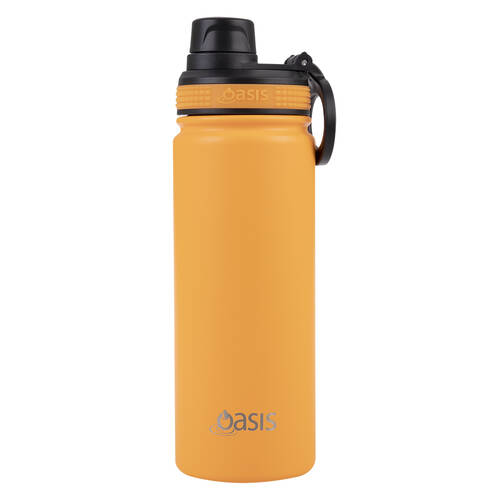 Oasis Stainless Steel Insulated Challenger Sports Bottle w/Cap 550ml Neon Orange
