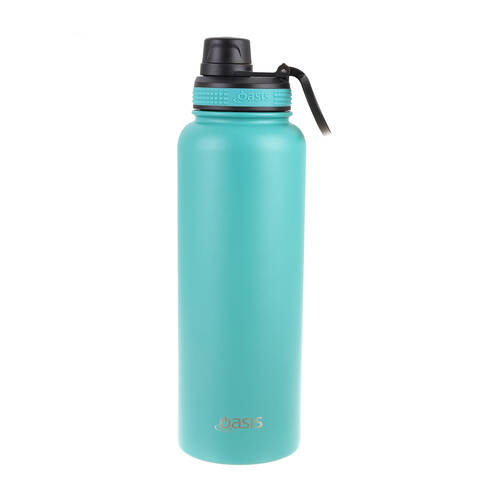 Oasis Stainless Steel Insulated Challenger Sports Bottle w/ Cap 1.1L Turquoise