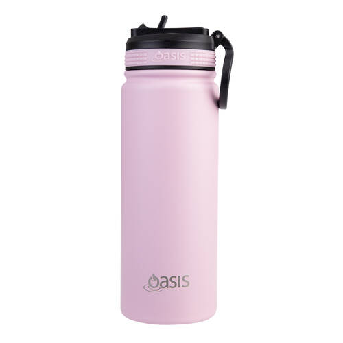 Oasis Stainless Steel Insulated Challenger Sports Drink Bottle 550ml Carnation