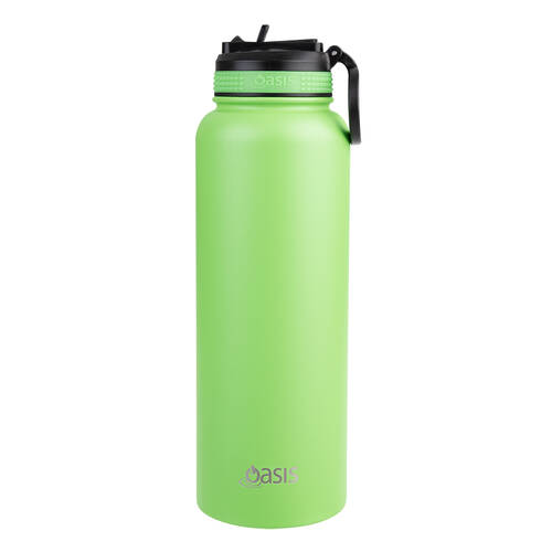 Oasis Stainless Steel Insulated Challenger Sports Bottle 1.1L Neon Green